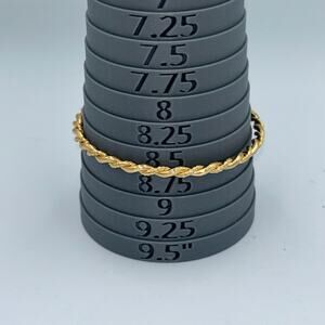 Twisted Rope Design Goldtone Bangle